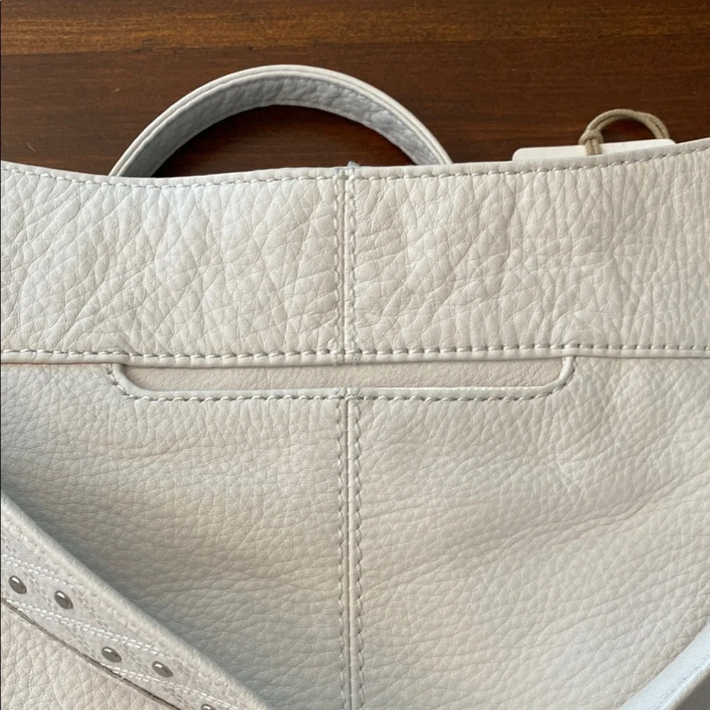 HOBO Cream Leather Hobo Bag with Adjustable Strap - Picture 7 of 15